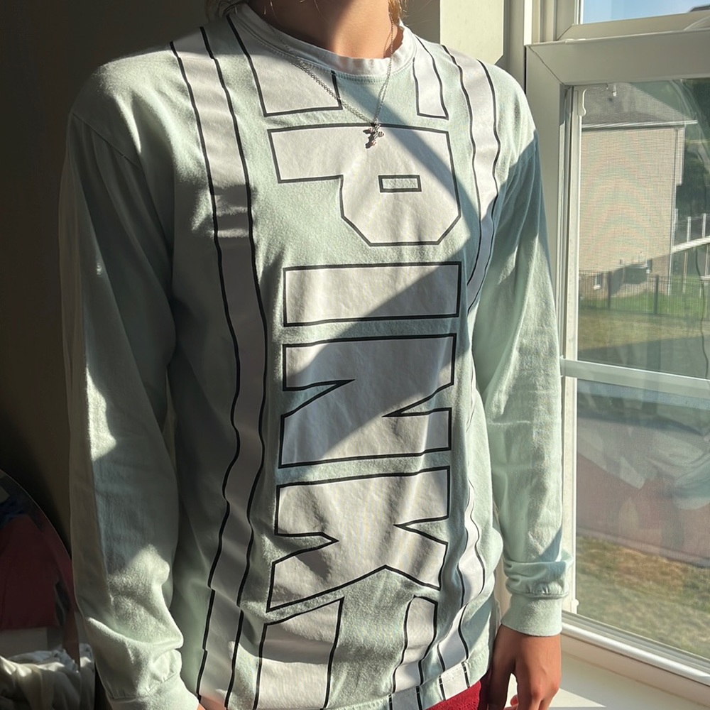 PINK mint colored long sleeve Tee